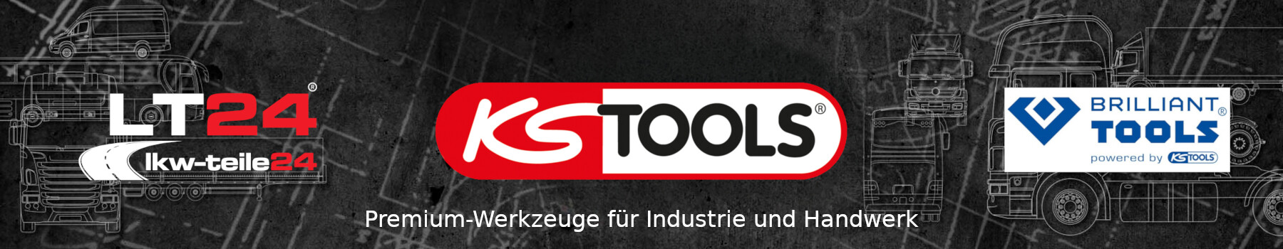 KS Tools – Premium-Werkzeuge für Industrie und Handwerk mit LT24 und Brilliant Tools Logos