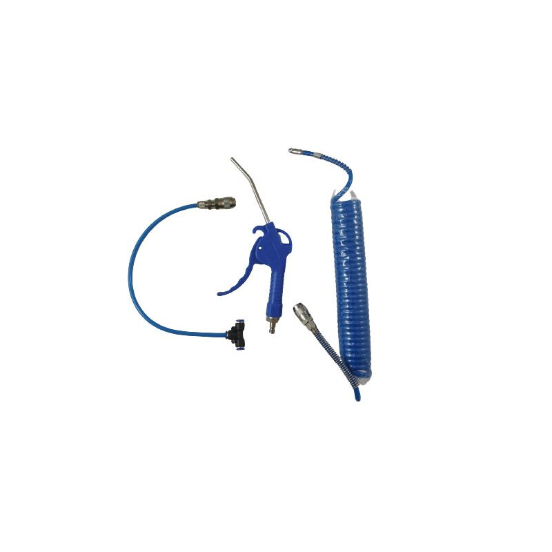 Druckluftpistole Mit 5m Spiralschlauch - Ausblaspistole Für Werkstatt & Reinigung