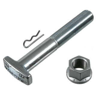 Hammerkopfschraube mit Radmutter und Vorsteckfeder passend für Mercedes Benz, DAF, Bergische Achsen, Volvo, EVOBUS, Trilex, Scania, IVECO, MAN, Universal, Renault (RVI), Neoplan