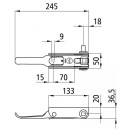 PWP Spannratsche Tender vorn links / hinten rechts Feuerverzinkt Vierkant 12 mm