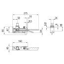 Spannratsche 40 mm Verzinkt Ausführung links