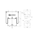 Luftfederbalg mit Stahlkolben passend für Scania