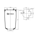 Luftfederbalg ohne Kolben passend für DAF, VDL Bus