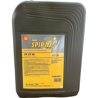 Shell Spirax S4 CX 30W 20 Liter (Donax TC 30W) Hochleistungsgetriebe- und hydrauliköl für Baumasc