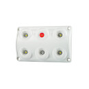 Innenbeleuchtungslampe, rechteckig mit Schalter und roter LED LWD 2157