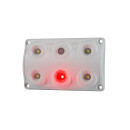 Innenbeleuchtungslampe, rechteckig mit Schalter und roter LED LWD 2157