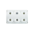 Innenbeleuchtungslampe, rechteckig mit Schalter und roter LED LWD 2157