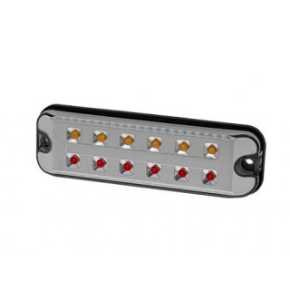 LED Brems-Blink-Schlussleuchte PRO-TWIN-CAN, Aufbauversion, Kabel 0,5m, 12/24V, Blinkerausfallerkennung gem. ISO 13207-1, ADR