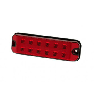 LED 3.Bremsleuchte PRO-TWIN-CAN, Lichtscheibe rot, Aufbauversion, Kabel 0,5m, 12/24V, ADR