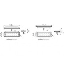LED 3.Bremsleuchte PRO-TWIN-CAN, Lichtscheibe rot, Aufbauversion, Kabel 0,5m, 12/24V, ADR