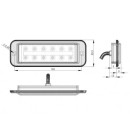 LED 3.Bremsleuchte PRO-TWIN-CAN, Lichtscheibe glasklar, Einbauversion, Kabel 0,5m, 12/24V, ADR