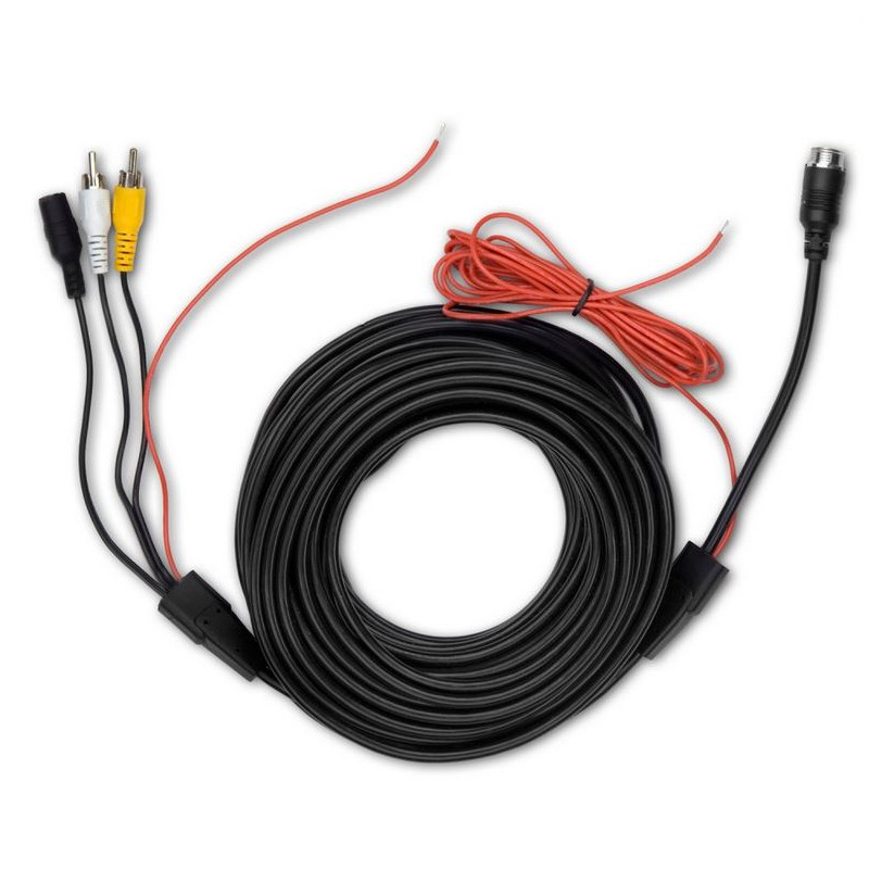 1,3€/M Rückfahrkamera Kabel Stromversorgung RCA Cinch 10 Meter Audio Video 12V 