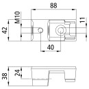 Scharnierlager H 871 - K/24, Stahl verzinkt