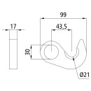 Schließhaken H 120 A/30, für Wellen-Ø...