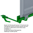 Übertotpunkt-Spanner H 519/115, links, Stahl roh