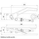 Übertotpunkt-Spanner H 519, seitlich, rechts, roh,...