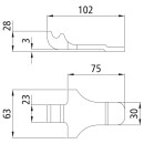 Gegenhalter, Stahl feuerverzinkt, f. PWP Exzenterverschluss
