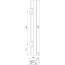 Doppelgelenkscharnier PWP, 1015 mm, roh, links
