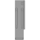 K20 Eckrunge hinten, rechts, Stahl KTL, 400mm,...