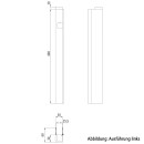 Verschlussprofil/Gegenhalter T 50, 400 mm, rechts