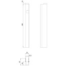 Verschlussprofil/Gegenhalter T 50, 400 mm, links