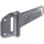 Seitentürscharnier, rostfrei, L 140 mm, B 39/63 mm, H 9 mm