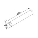 Rohr für Drehstangenverschluss, rostfrei, L 2500 mm,...