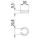 Nylon-Buchse für Rohrbefestigung, Ø 22 mm...