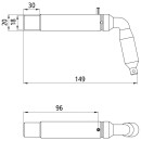 Steckbolzen 2004, 20/18mm, 1-Stift-Sicherung, Stahl/Zink/Nickel