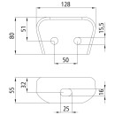 Anschraubböckchen/Aufbaukonsole für MB-Actros, KTL schwarz