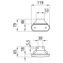 Unipoint LED, 24 V, SML, ohne Kabel, Valeo Winkel