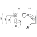 Superpoint III LED, 24 V, links, rt/ws/ge, 0,50 m, 2-pol....