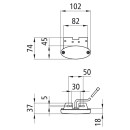 Flatpoint II LED, 12 V, SML, 2,00 m, DC, 90° Winkel (C)