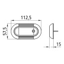 Inpoint III LED, 12/24V, kurz, 0,3m, open end, Bew.melder