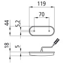 Unipoint LED, 24 V, SML, 0,50 m, P&R, umspritzt, m. Abdeckhaube