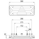 EcoLED II, 12/24 V, re, 7-pol. + 4x2-pol. Superseal, ISO-Impuls