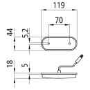 Unipoint LED, 24 V, Positionsleuchte weiß, 1,50 m, 3-pol. ASS