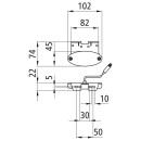 Flatpoint II LED, 24V, gelb, SML, 1,50m, 3-pol.ASS, 90°Winkel Z