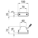 Flatpoint I LED, 24 V, SML, 1,50 m, P&R, Einbauversion