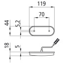 Unipoint LED, 24 V, Posileuchte weiß, 0,50 m,...