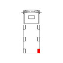 Blueline Aluminium-Eckrunge IL, hinten rechts, eloxiert, 400 mm