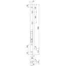 Blueline Aluminium-Eckrunge, vorne links, 1000 mm