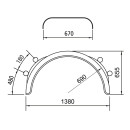 Kotflügel-Kunststoff H-PE 6721 - IKK - Schelle 52 mm