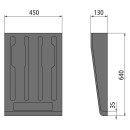 Trailerkotflügel kurz B450 × 640 SG