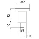 Rastbolzen/Federriegel ohne Arretierung, Ø 8 mm, Stahl roh
