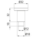 Rastbolzen/Federriegel ohne Arretierung, Ø 12 mm,...