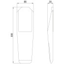 Rungenkeil 600-1, Stahl roh