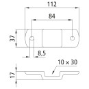 Rungenhalter 222, 10 x 30 mm, gesenkgeschmiedet, Stahl