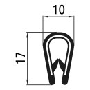 Kantenschutz, Klemmbereich 1,0 - 4,0 mm, auf Rolle 100 m