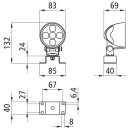 Workpoint 650 LED, 12/24 V, rund, 2,50 m, 2-pol. ASS